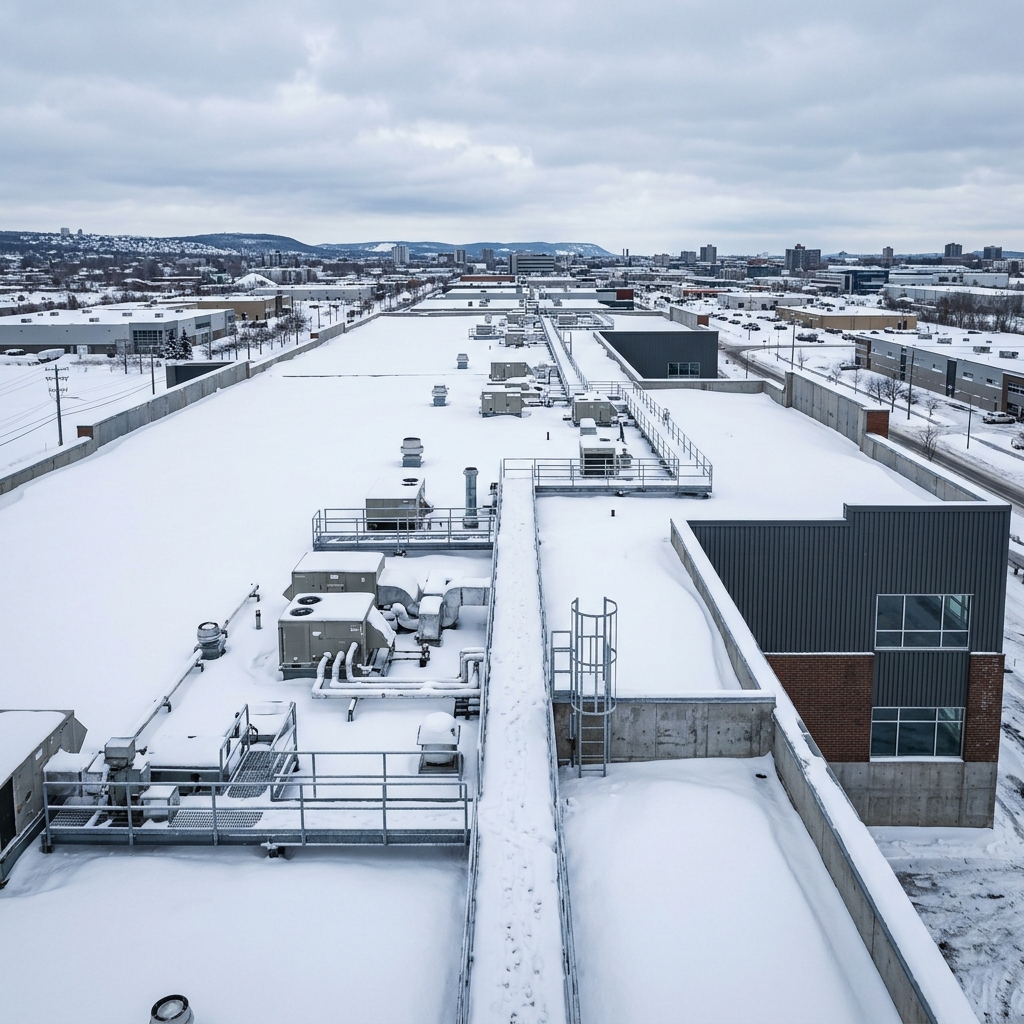 Winter Commercial Building